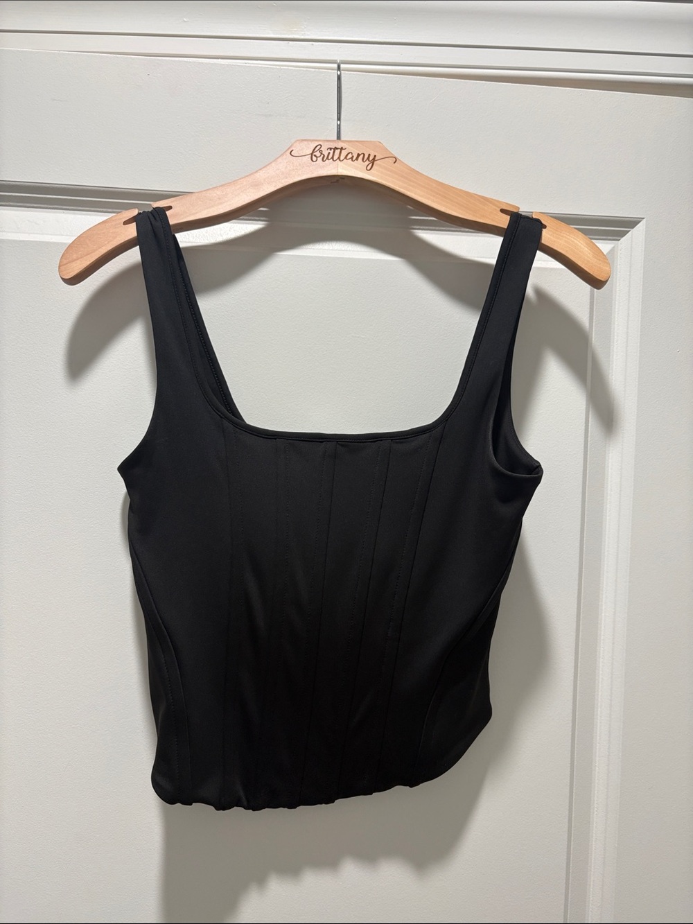 Express Black Square-Neck Tank Camisole